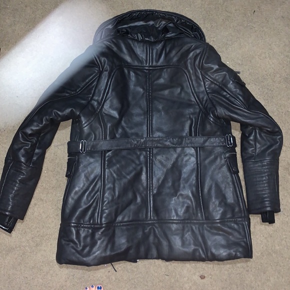 Women’s Plus Leather Coat - Picture 2 of 4